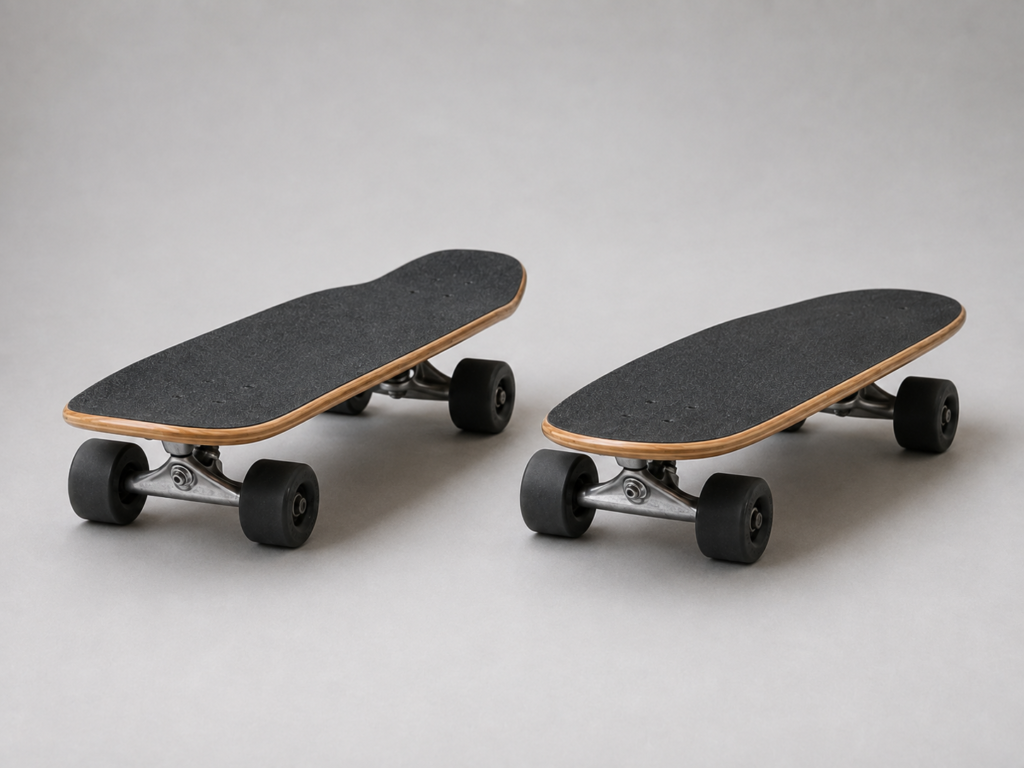 Cruizeboard med vs uden kicktail